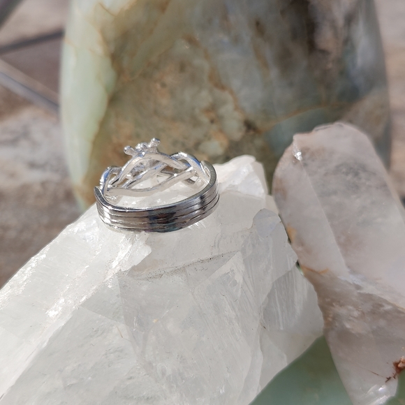 4-Band TURTLE Puzzle Ring, 925 Sterling Silver - Picture 7 of 11